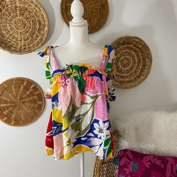 Eloquii Tops - NEW Eloquii Elements Tie Strap Flower Floral Print Tank Top Plus Size 20